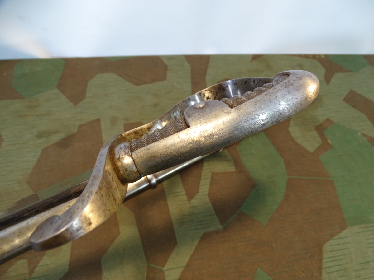Früher (Ulanen ?) oder Artillerie Säbel, 2 Scheidenringe.  Mit Ätzung  1891-94  