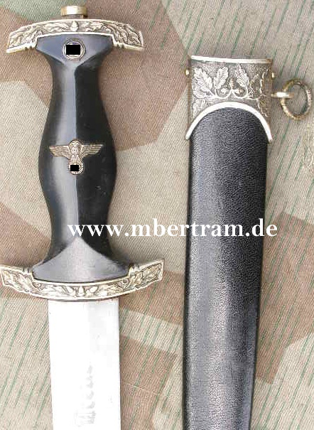 Replik: SS Ehrendolch, Eichenlaubdekor, Lederscheide, tzung