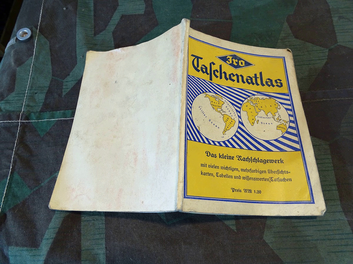 Iro Taschenatlas 1940, gut passend für Kartentasche Wehrmacht,  68 Seiten 