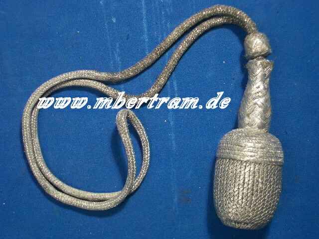Luftwaffe Portepee für Offiziersdolch, Metallfadengespinst