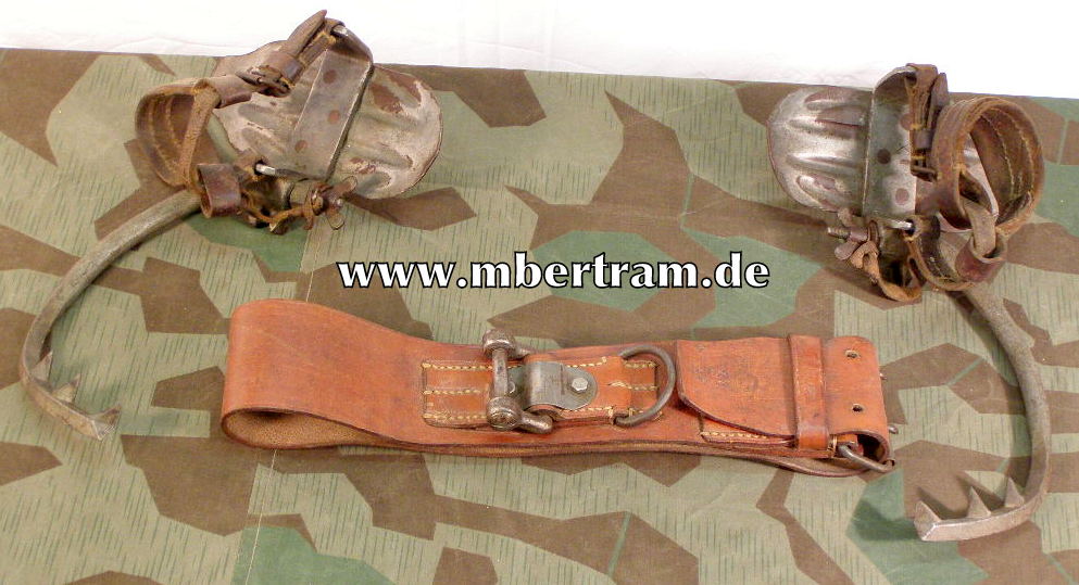 WH Klettergurt, Steigeisen Nachrichtentruppe, WaA, 1942