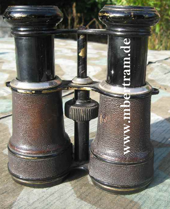 Offiziers Fernglas um 1900, Fa. Glaser mit kleinem Kompass