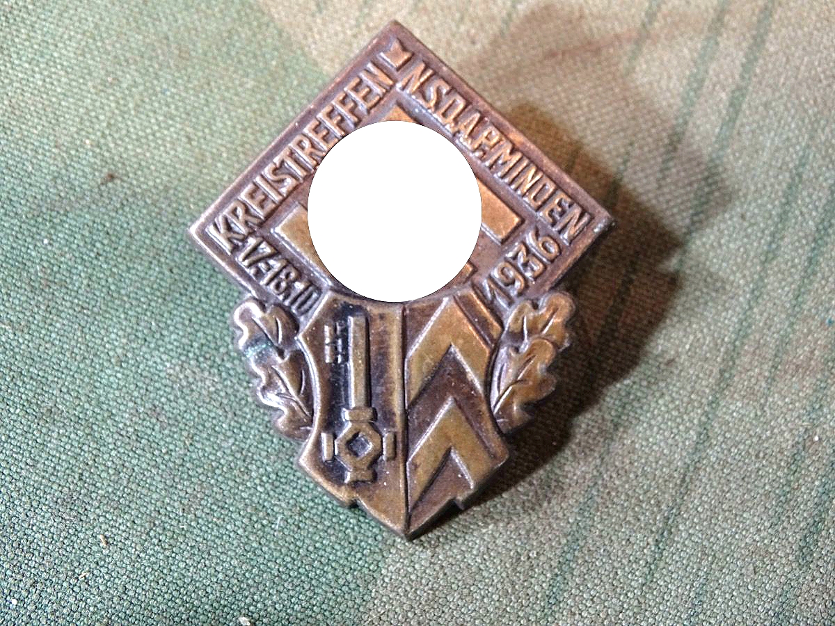 Treffabzeichen Kreistreffen der NSDAP Minden 17.-18.10.1936, Blech, geprägt