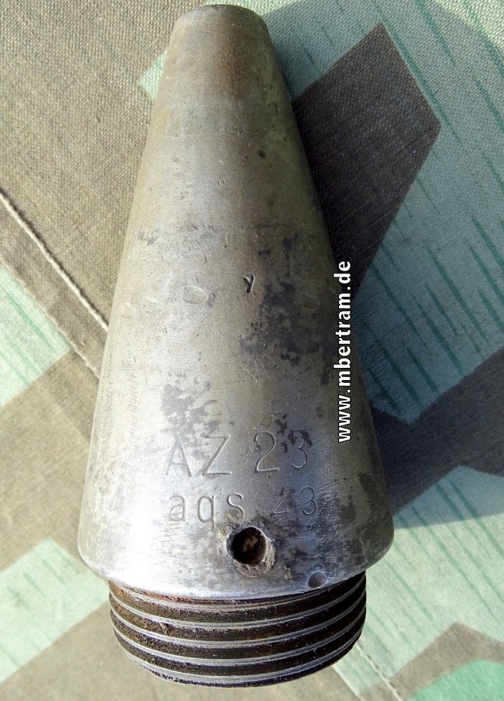 AZ 23 Zünder für 8,8 cm  Deko Sprenggranate, Artilerie/ Flak Wehrmacht, aqs 43