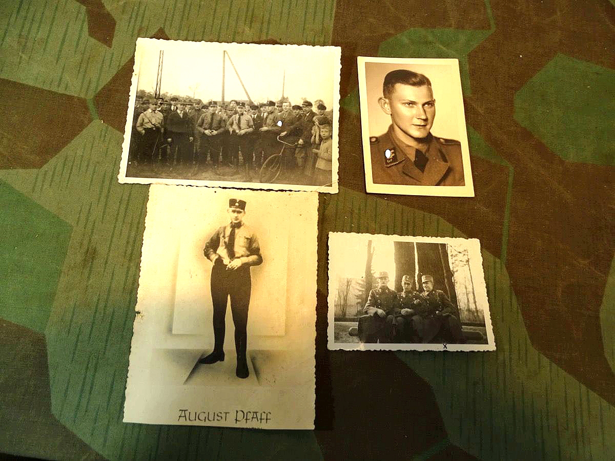 3 Fotos allgemeine SS / 1 Foto Waffen-SS Regiment 3 "Der Führer" Heimatstandort Wien