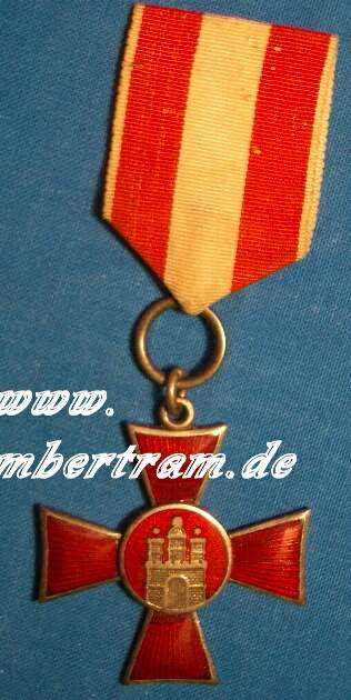 Hanseatenkreuz der Stadt Hamburg am Band