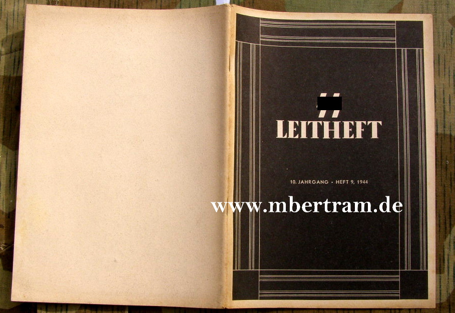 Reichsführer SS: SS Leitheft, 10 Jhg.1944, Heft 9, Rasse...