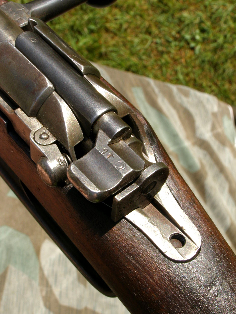 10238-16 Deko Gewehr 88, Hst.: Amberg 1889, Deutsches Visier