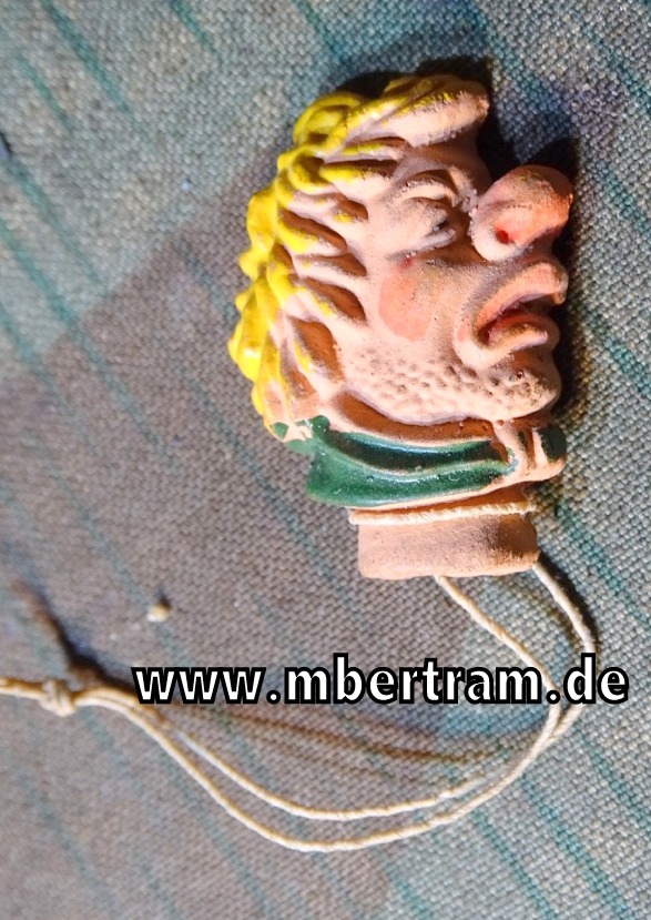 "Mann mit roter Nase" Serie "Wilhelm Busch Figuren" Handbemalt, Keramik,  WHW, Feb. 1941