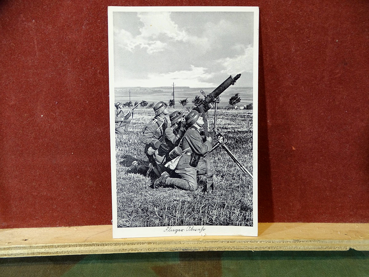 Wehrmachts Propaganda Postkarte - Unser Heer , Fliegerabwehr mit MG 08/15