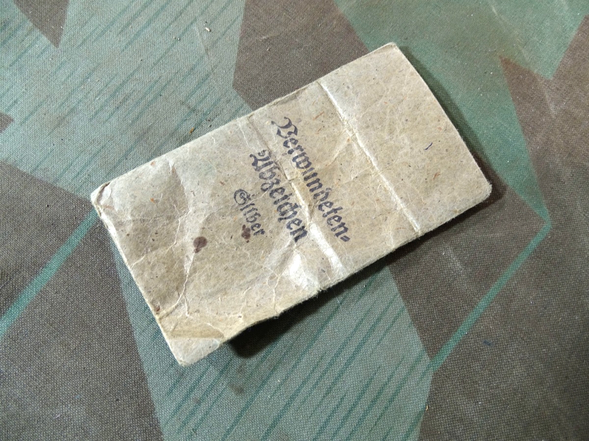 Verleihungstüte für das Verwundeten Abzeichen in Silber , Wächtler & Lange Mitteweida.