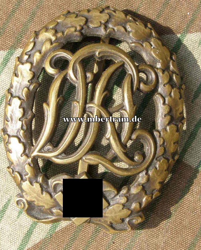 REICHSSPORTABZEICHEN DRL IN BRONCE, MIT HK