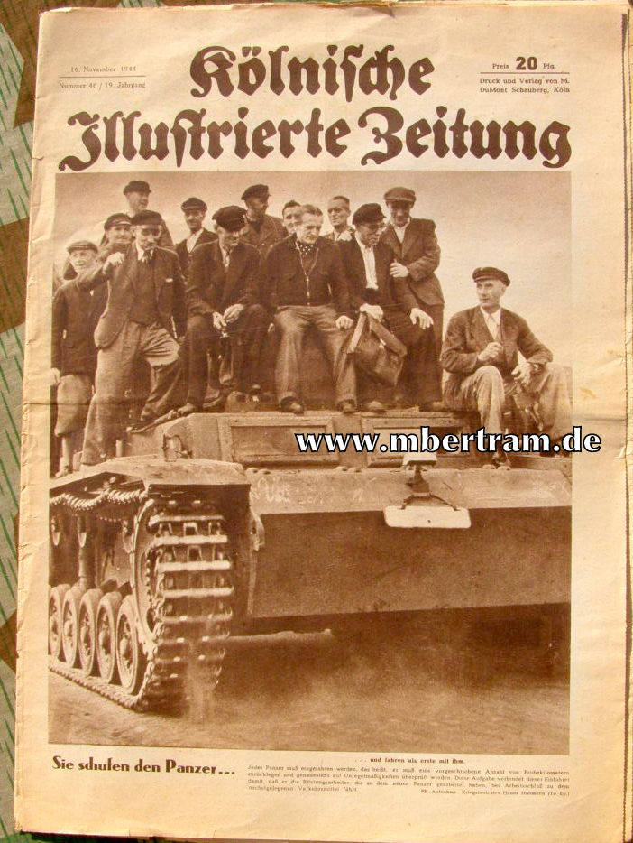 Kölnische illustrierte Zeitung, 16.11.1944.Nr. 46, 19 Jhrg.