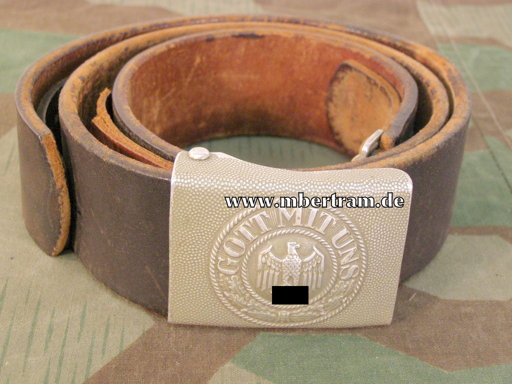 WEHRMACHTS KOPPELSCHLOSS ALU, "RS&S", RIEMEN 102cm