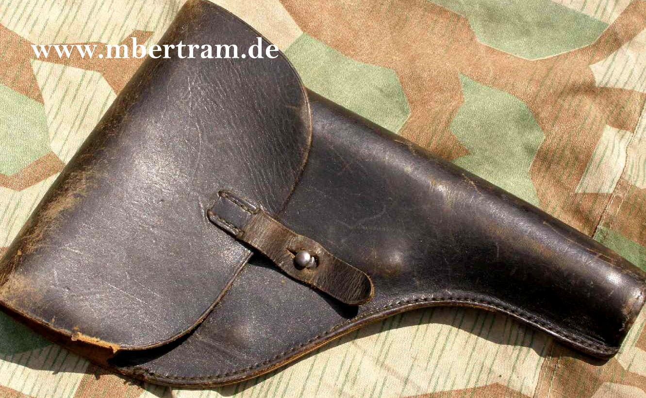 DDR Leuchtpistolen Tasche, Schwarzes Leder, ähnlich WH