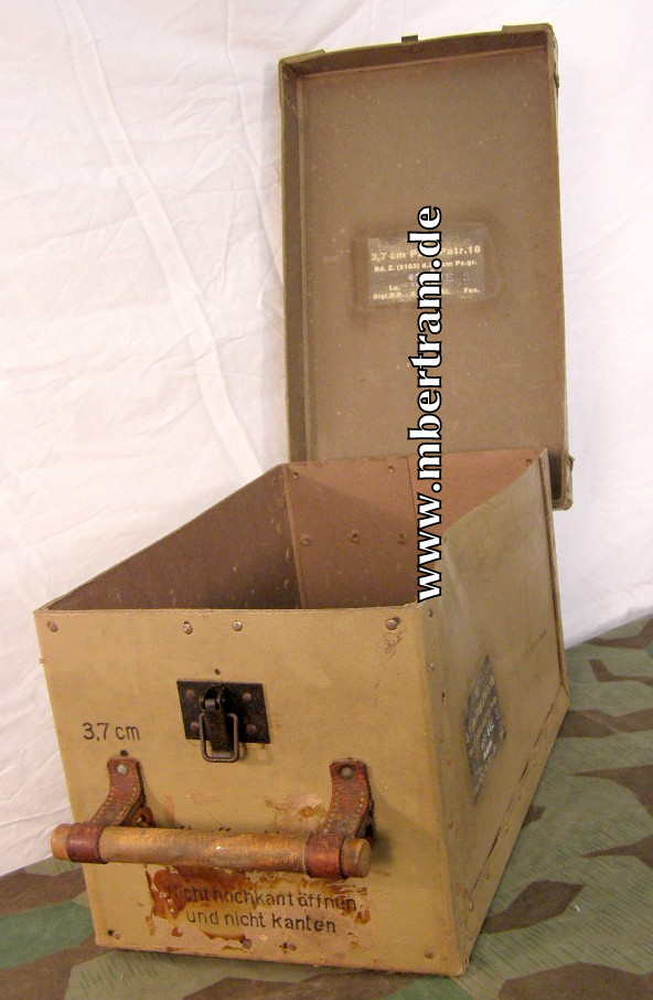 Munitionskiste " 3,7 cm Luftwaffenmunition" Hartpappe