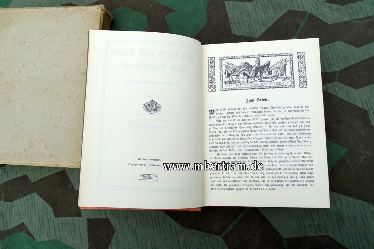 15807-6 Mit Herz und Hand fürs Vaterland, Zeitbilder des Weltkriegs 1914, mit Schuber