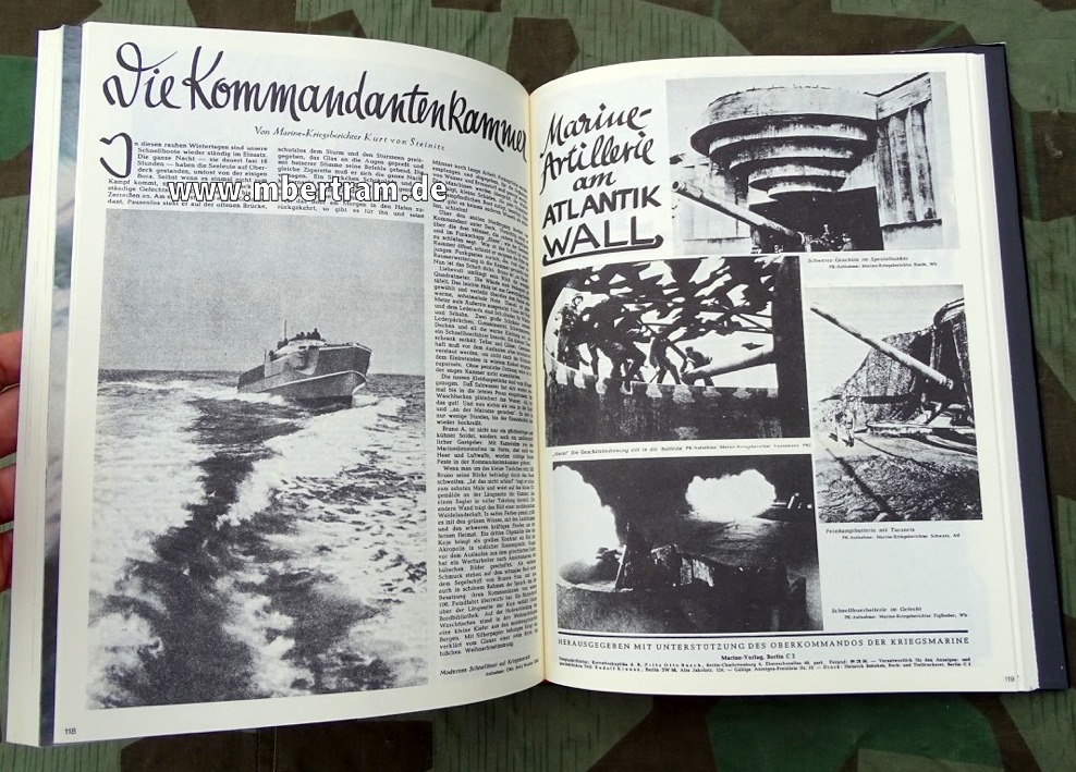 16174-21 5 Bände Die Kriegsmarine.Nachdruck d.Truppenzeitschrift d.Marine