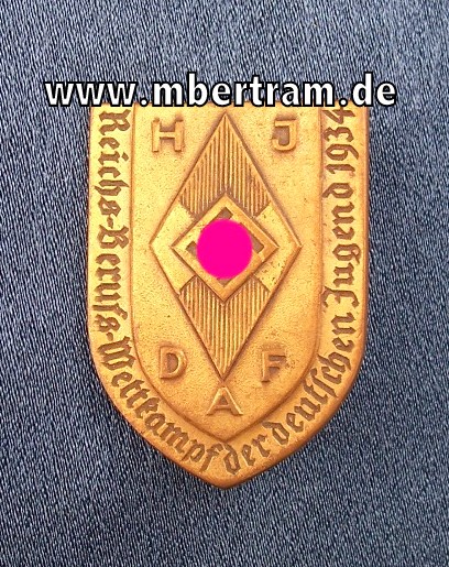 Reichs-Berufs-Wettkampf der deutschen Jugend 1934, Teilnehmerabzeichen.