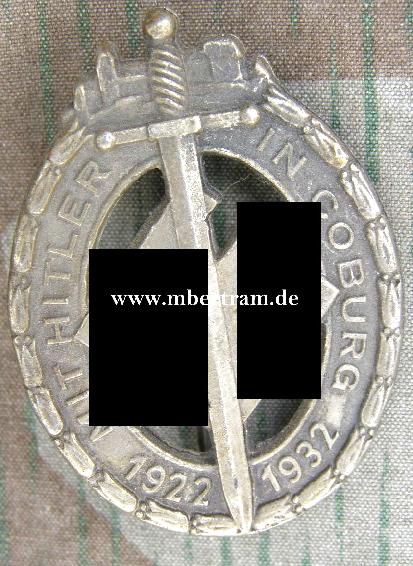 Replik: " Coburg Abzeichen" -In Coburg m. Hitler 1922-1923