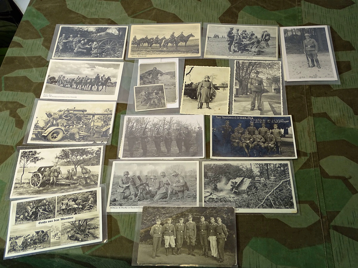 18 Fotos /  Portraitfotos von Wehrmachtssoldaten, teils Luftwaffe