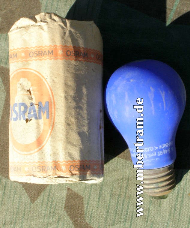 Osram Luftschutz Lampe, 220-230 V, 25 W um 1944/45