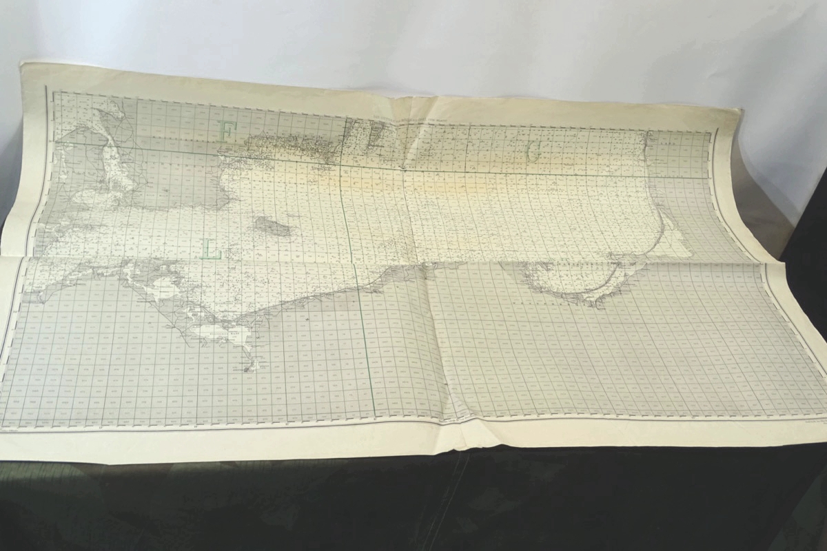 Kriegsmarine Dienst Seekarte " Die Ostsee von Rügen bis Ösel D 1854, Korr. 1939"
