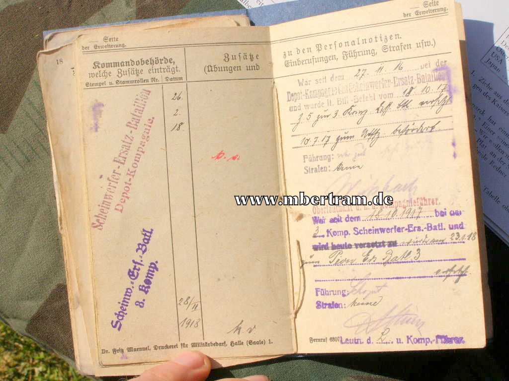 13619-14 Militärpass Ostasiatisches Expeditionskorps 1902" SELTEN !