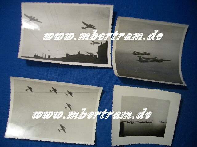4 Luftaufnahmen Fotos eines Geschwaders Ju 88, 9.11.1943