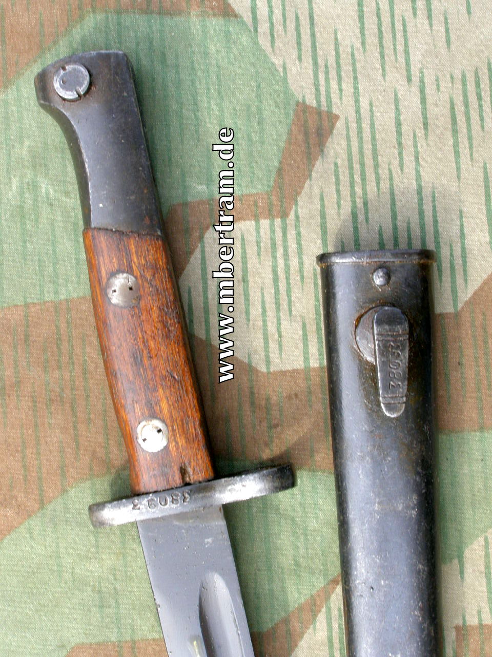 Jugoslavisches Bajonett für K 98, sehr gut erhalten. Nrgl.