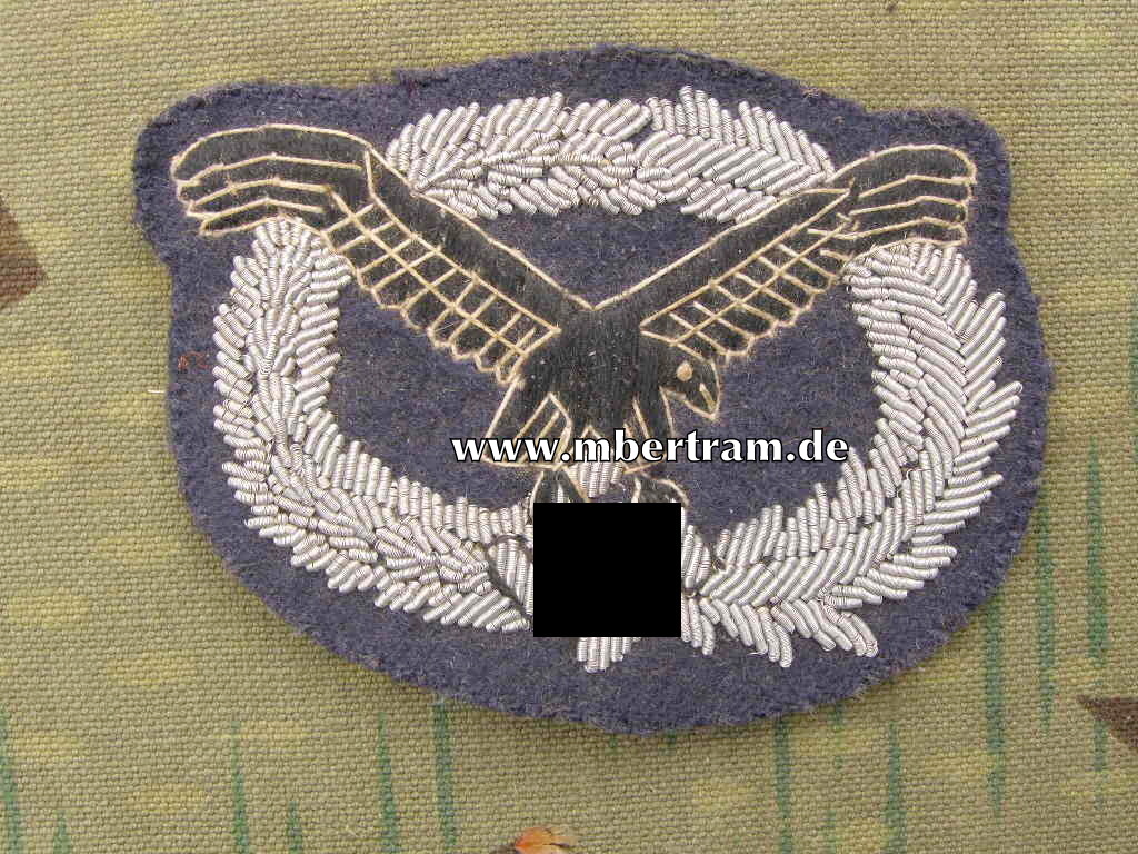 Luftwaffen Doppelabzeichen, Stoffausführung. 1. Form