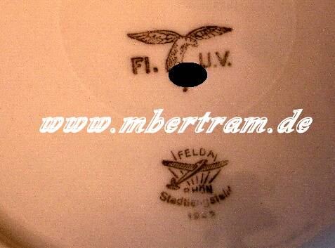 Luftwaffen Essteller 22,5cm: "Adler, FL.U.V., Jahr, Hst.
