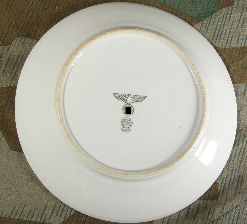 WH Heer, Porzellan Essteller 23cm, Adler, Rhenania Duisdorf