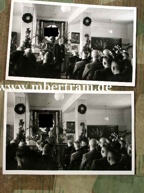 2 Fotopostkarten von Feier 1944 Finanzamt Bad Salzungen