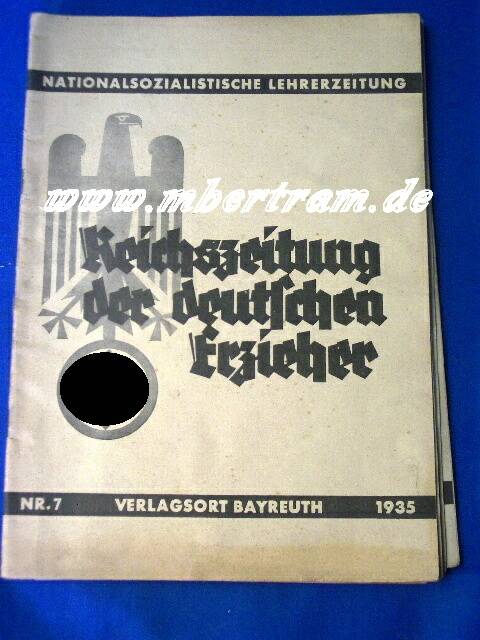 5 Stück Reichszeitung d. deutschen Erzieher, NS Lehrerbund
