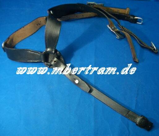 Replik: Wehrmacht Y-Riemen, Koppeltragegestell, schw. Leder