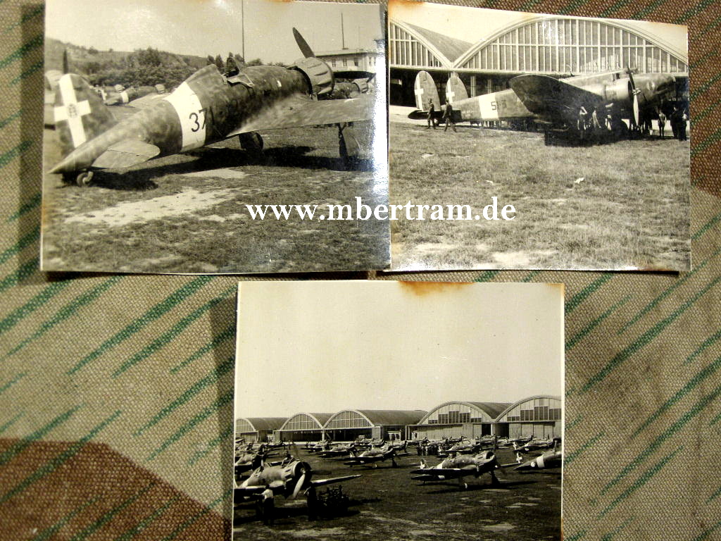 3 Fotos von italienischen Flugzeugen, Macci, Caproni, 2. WK