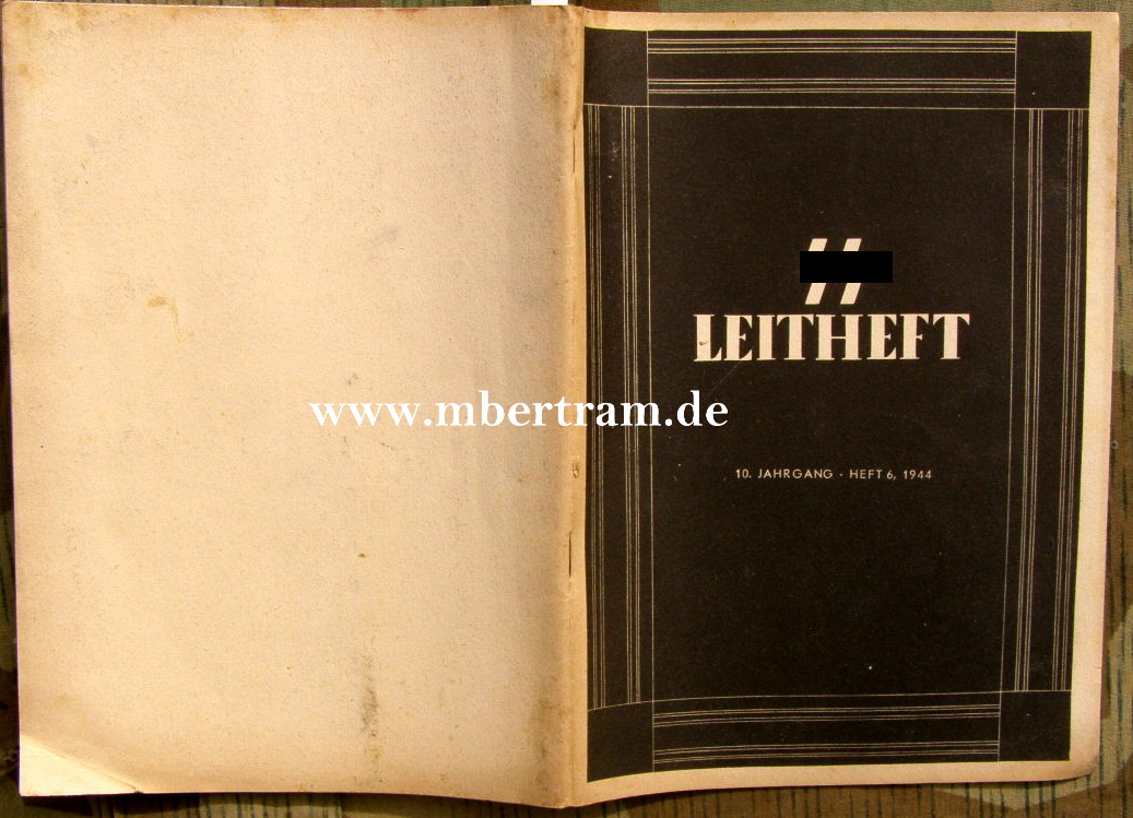 Reichsführer SS: SS Leitheft, 10 Jhg.1944, Heft 6, Letz. Wille