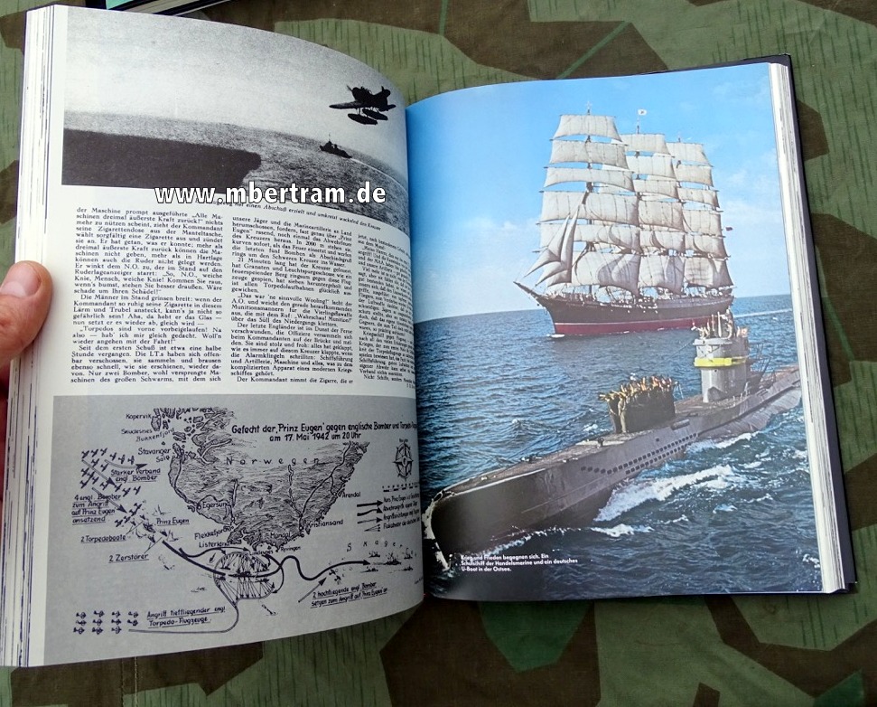 16174-18 5 Bände Die Kriegsmarine.Nachdruck d.Truppenzeitschrift d.Marine