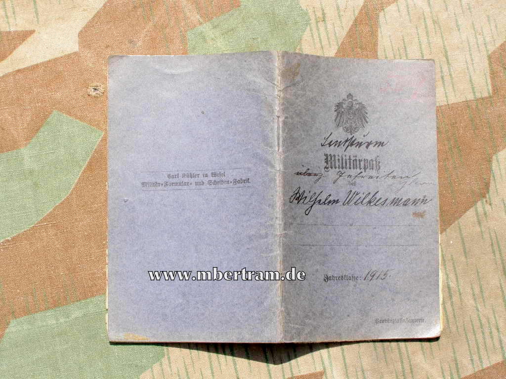 12835-39 Dokumenten- u. Fotokonvolut, 1.WK, Armierungs Bataillon