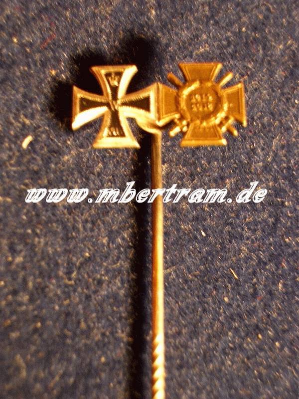 2`ER MINIATURENSPANGE, EK 2, 9mm Frontk. Ehrenkreuz