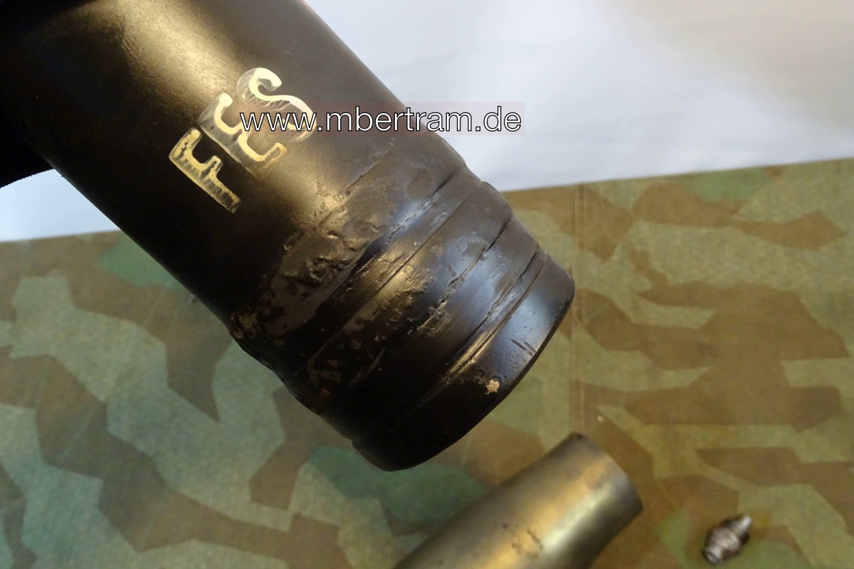 10389-6Dv9mxY8wKYZzB Wehrmacht Deko Sturmgeschütz Panzer Granate 7,5cm KWK 40 mit Hülse u Bodenschraube u Zündschraube