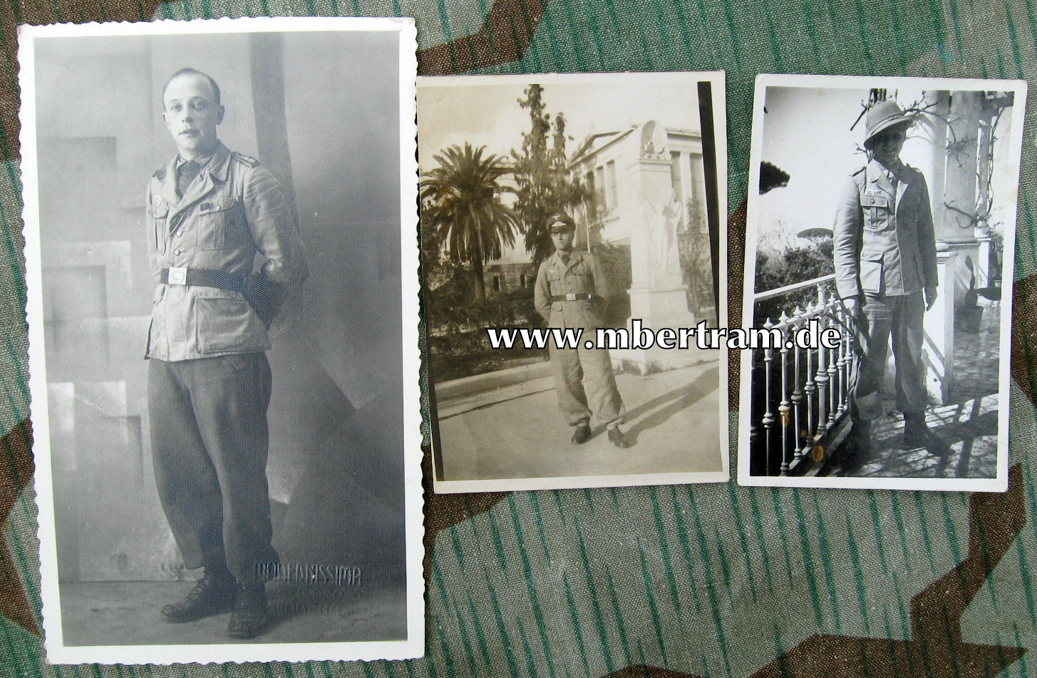 3 Fotos Luftwaffen Soldaten, Tropenuniform, Tropenhelm