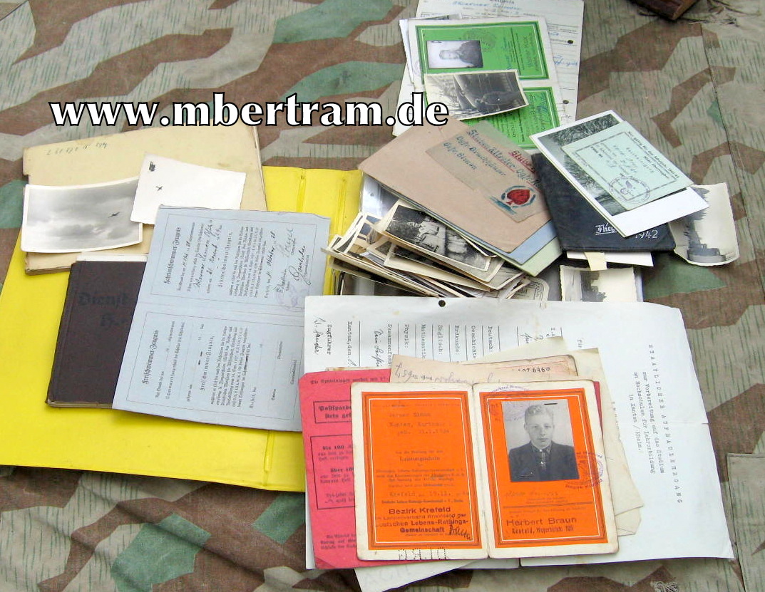Dokumenten Nachlass Pilot Reichsverteidigung, ME 262 !!!!