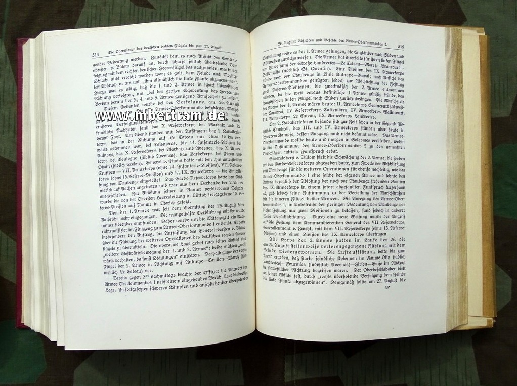 Der Weltkrieg 1914 bis 1918. Die militärischen Operationen zu Lande, 719 S. 1925