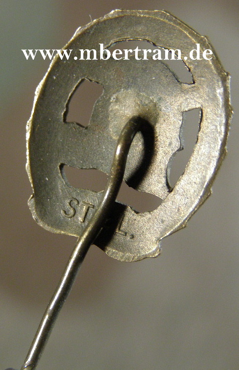 Deutsches Sportabzeichen in Bronze DRL, ( Steinauer &Lück Lüdenscheid) 17 mm Miniatur