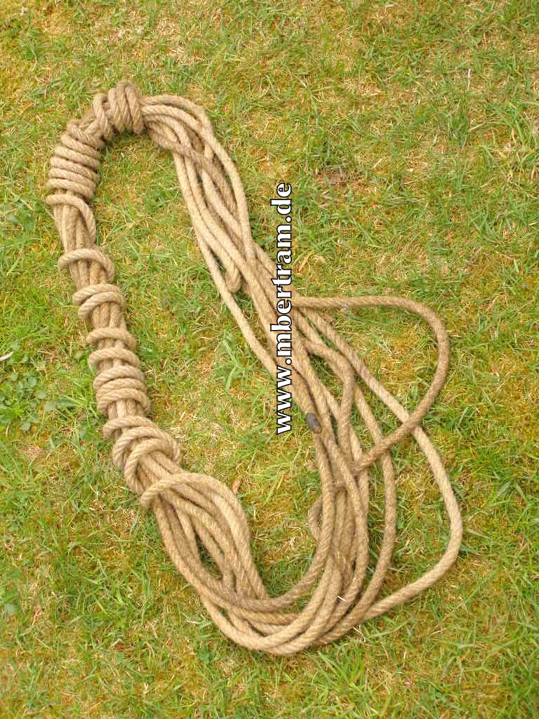 Gebirgsjäger, Wehrmacht, Naturfaser Kletterseil, ca. 15m