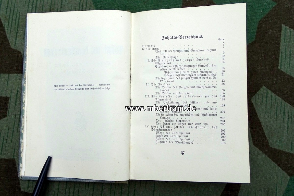 Der Polizei und Grenzbeamtenhund, Seine Erziehung, Dressur und Führung, 1911