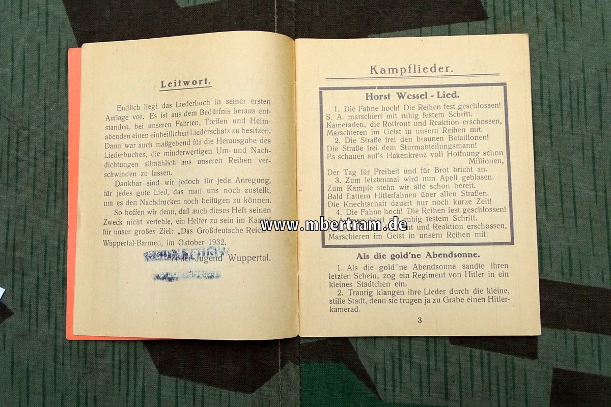 " Unser Lied" Liederbuch der Hitlerjugend um 1932