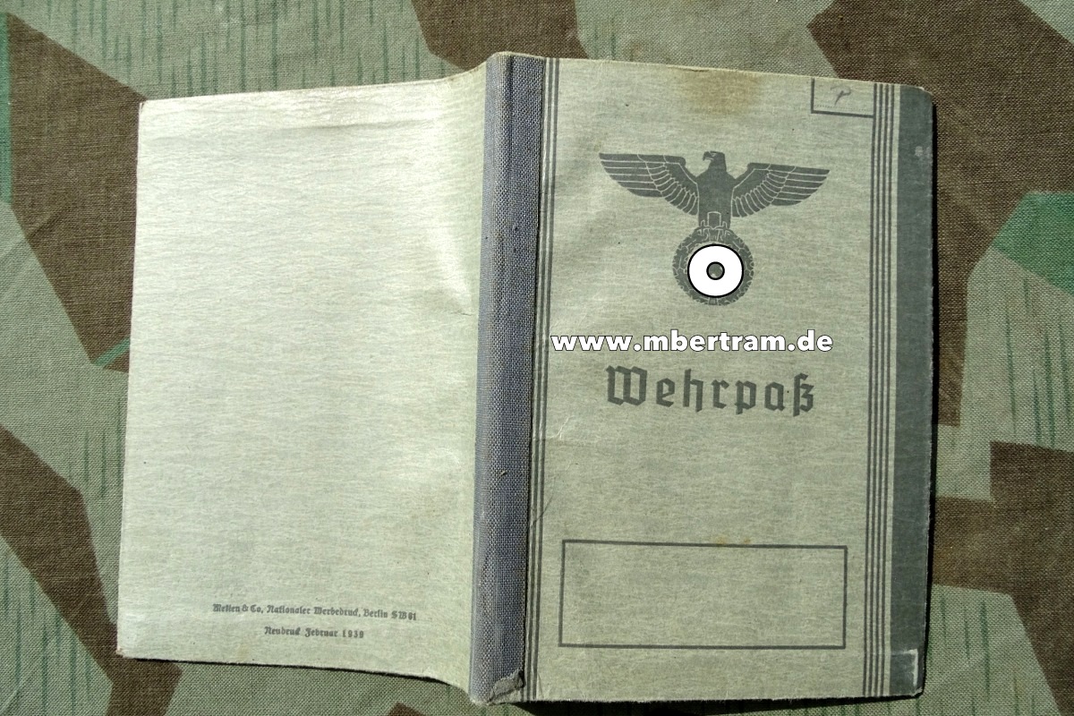 Wehrpass Paul P. , sehr guter Zustand